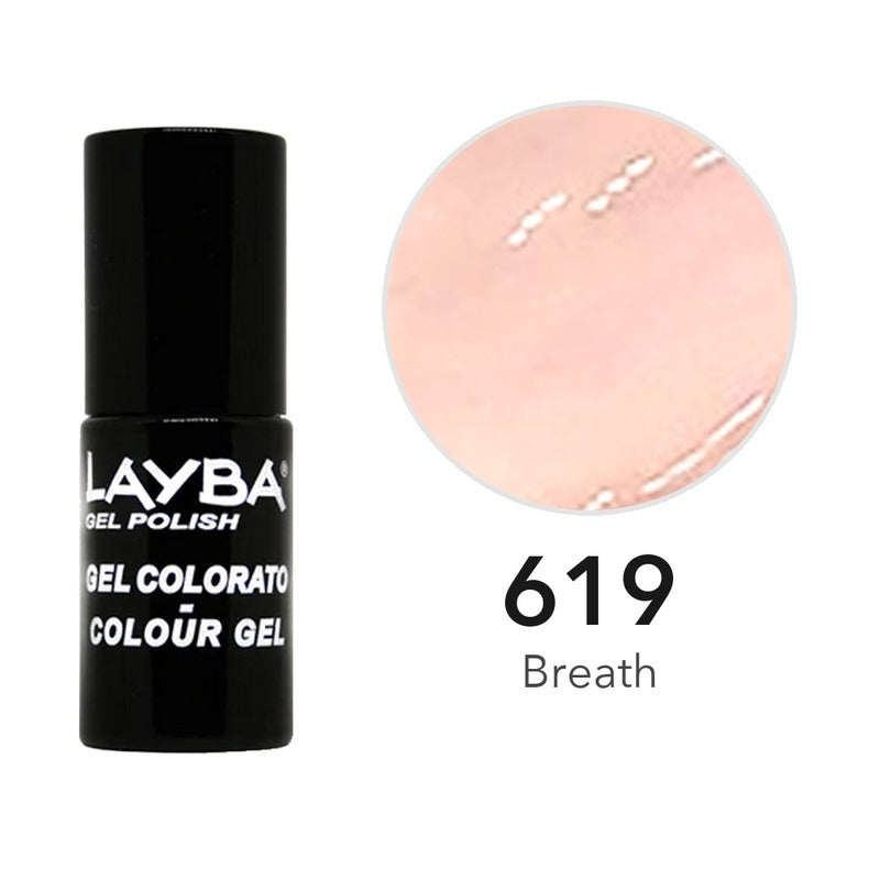 Layba Gel Polish 619 Breath — flacone e colore