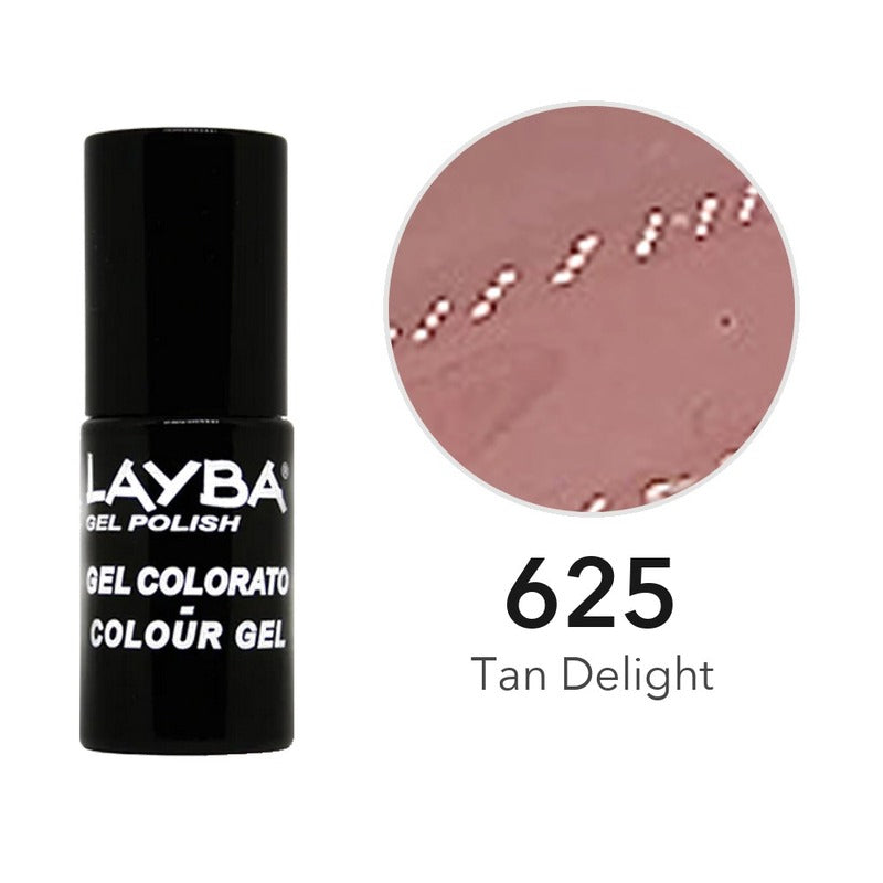 Layba Gel Polish 625 Tan Delight — flacone e colore
