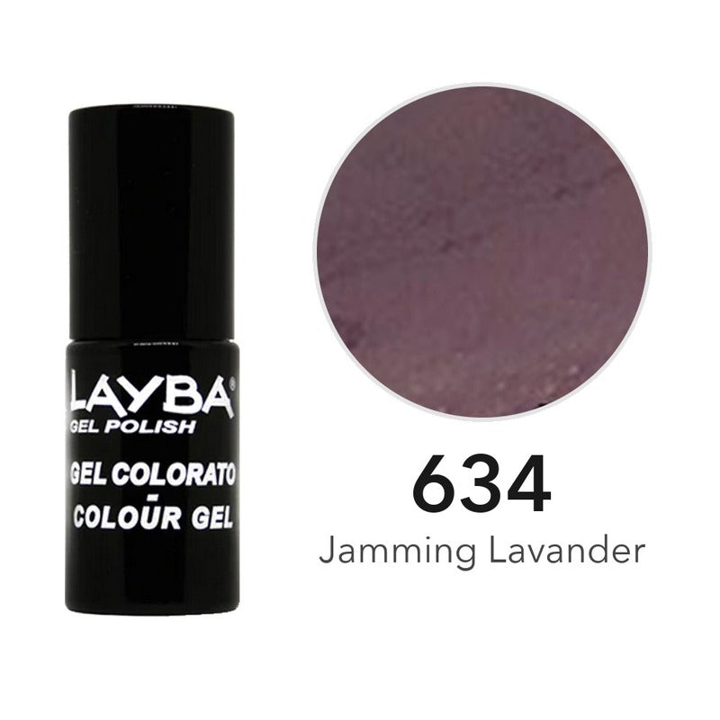 Layba Gel Polish 634 Jamming Lavander — flacone e colore