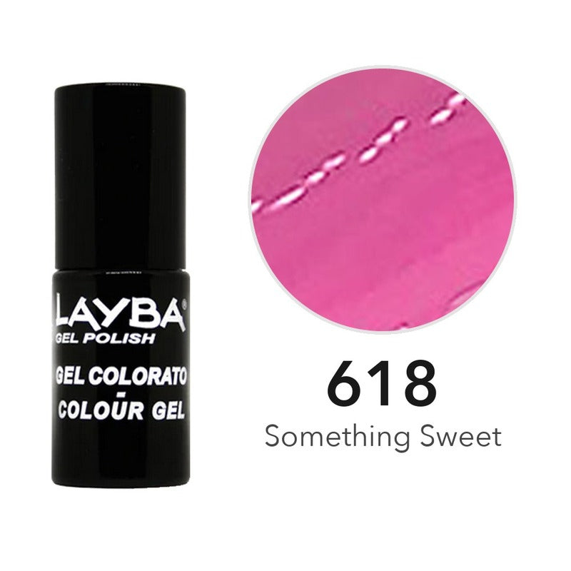 Layba Gel Polish 618 Something Sweet — flacone e colore