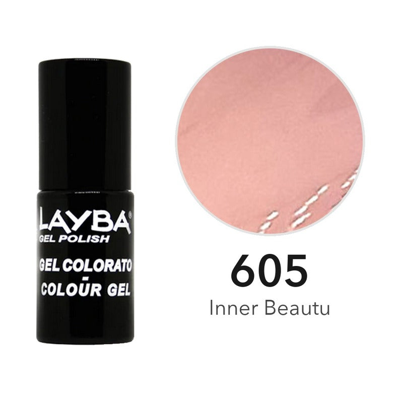 Layba Gel Polish 605 Inner Beautu — flacone e colore