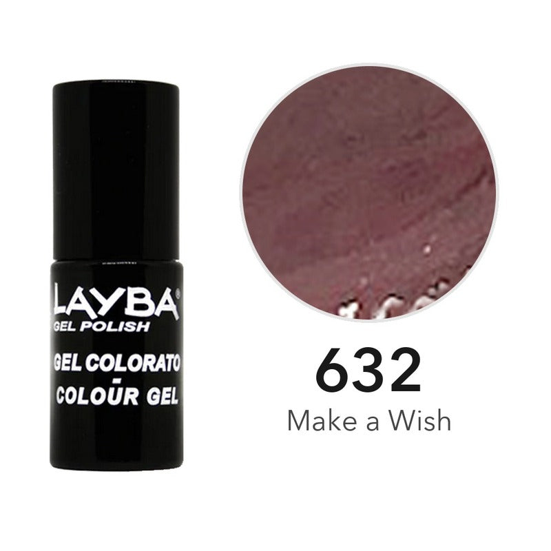 Layba Gel Polish 632 Make a Wish — flacone e colore