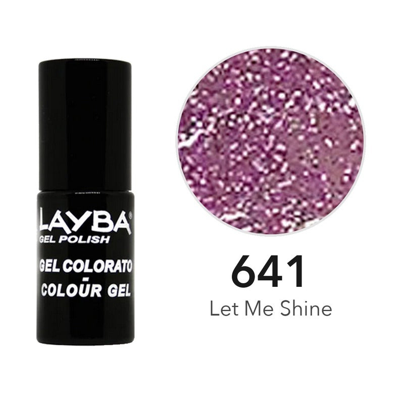 Layba Gel Polish 641 Let Me Shine — flacone e colore