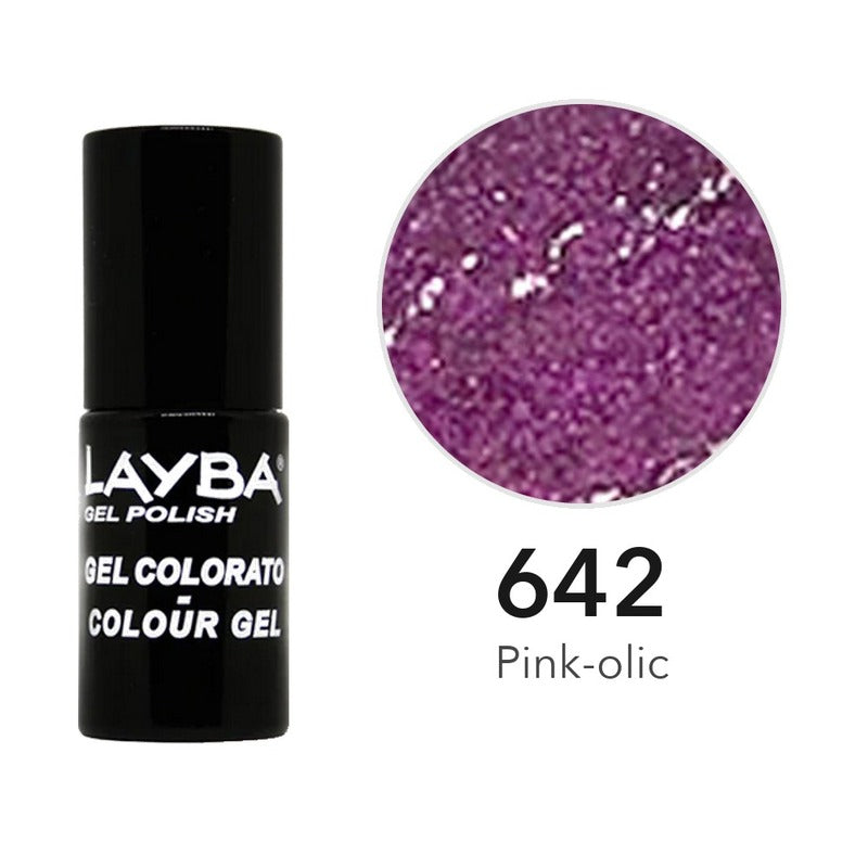 Layba Gel Polish 642 Pink-olic — flacone e colore