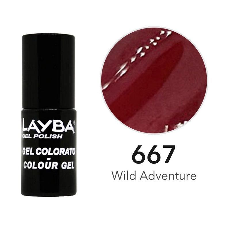Layba Gel Polish 667 Wild Adventure — flacone e colore