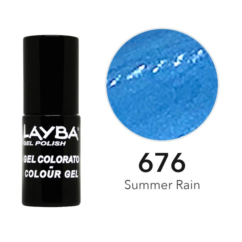 Layba Gel Polish 676 Summer Rain — flacone e colore
