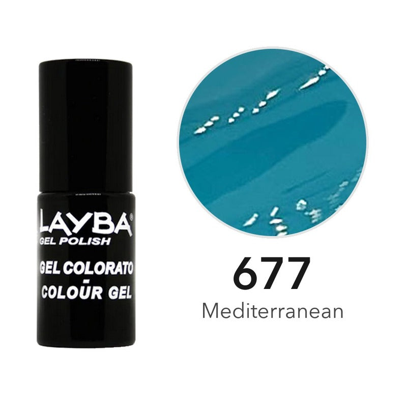 Layba Gel Polish 677 Mediterranean — flacone e colore