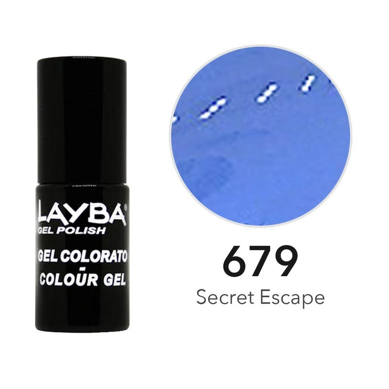 Layba Gel Polish 679 Secret Escape — flacone e colore