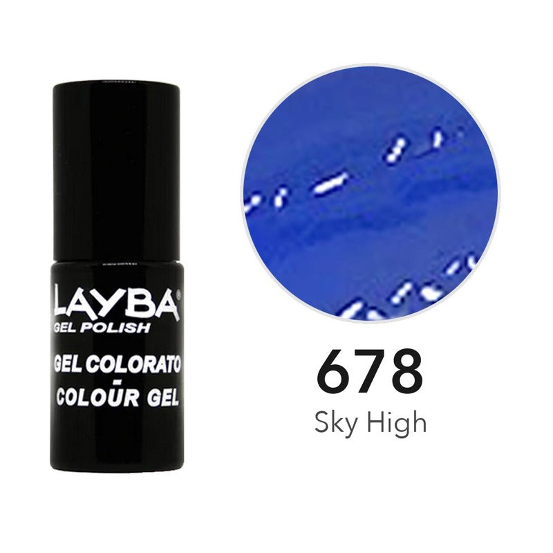 Layba Gel Polish 678 Sky High — flacone e colore