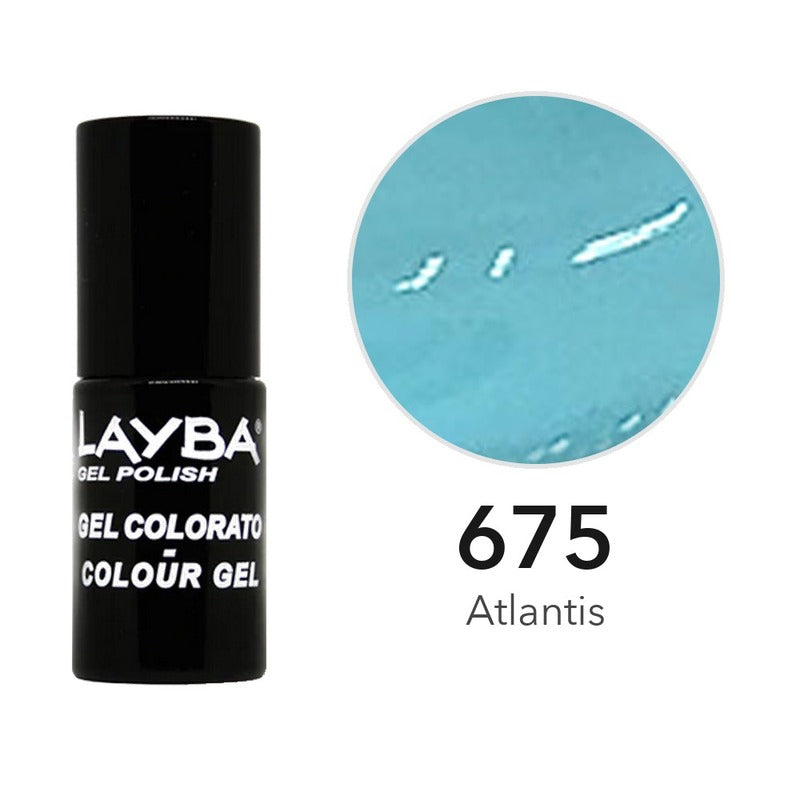 Layba Gel Polish 675 Atlantis — flacone e colore