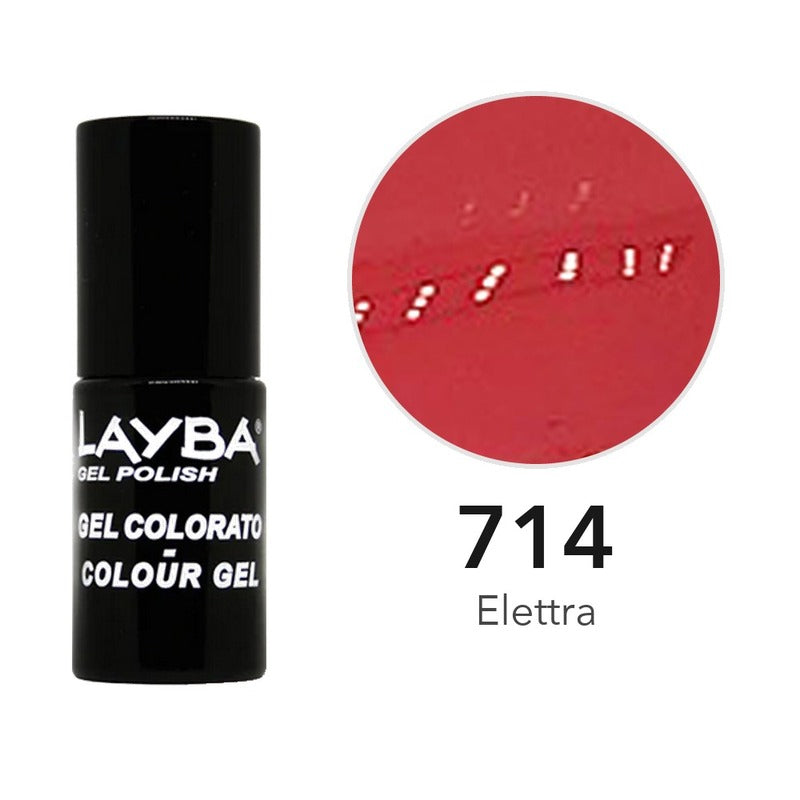 Layba Gel Polish 714 Elettra — flacone e colore