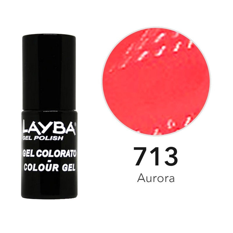 Layba Gel Polish 713 Aurora — flacone e colore