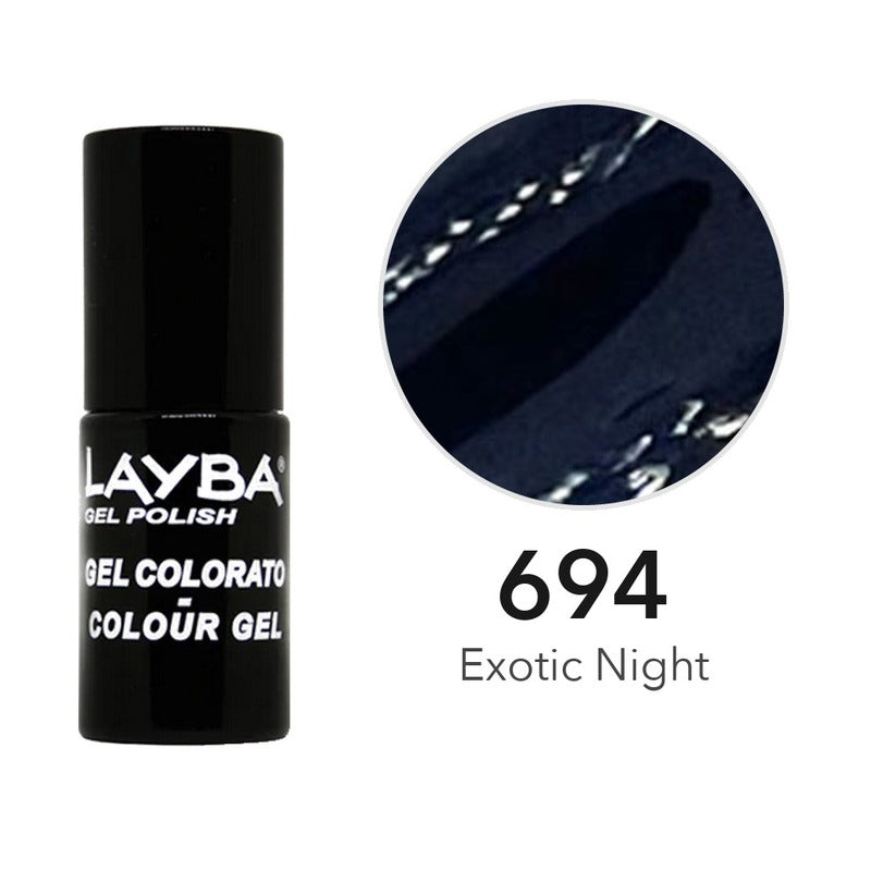 Layba Gel Polish 694 Exotic Night — flacone e colore