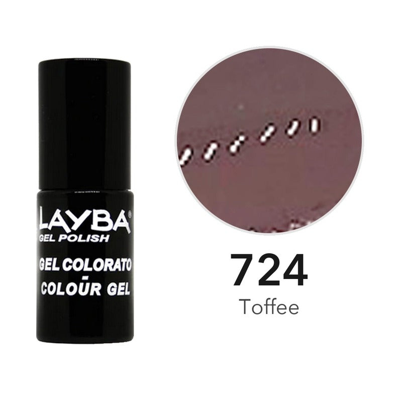 Layba Gel Polish 724 Toffee — flacone e colore