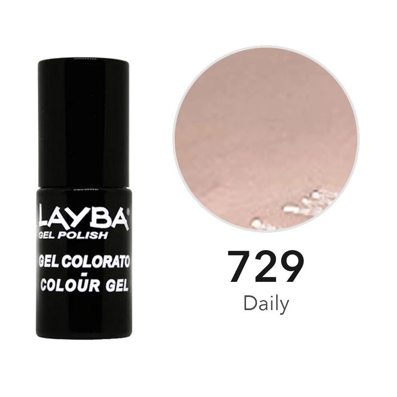 Layba Gel Polish 729 Daily — flacone e colore