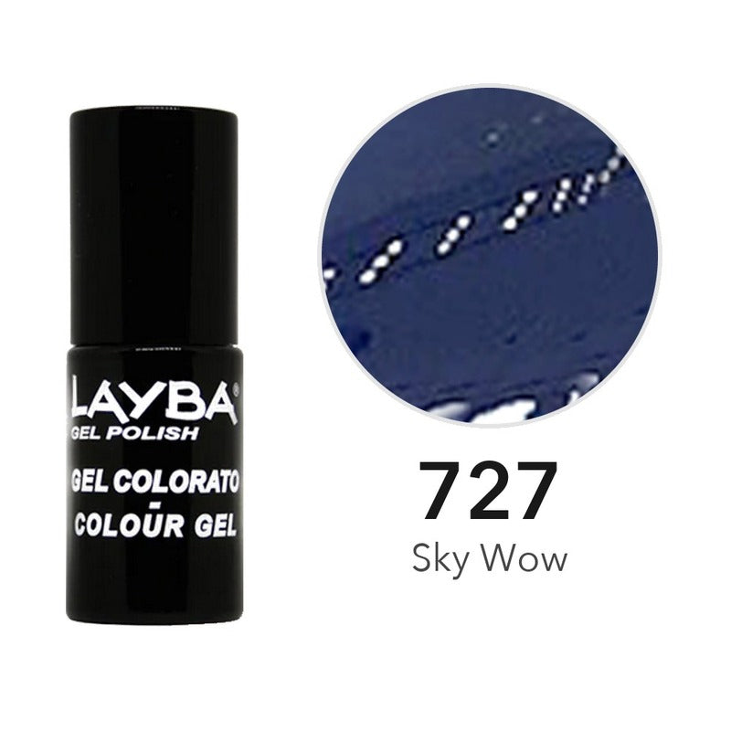 Layba Gel Polish 727 Sky Wow — flacone e colore