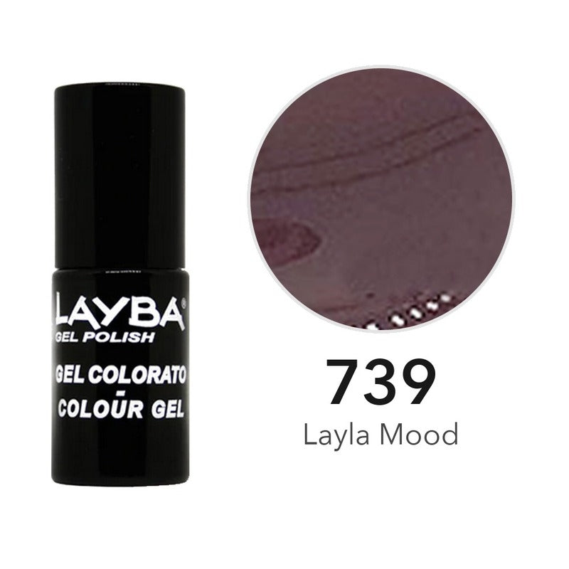 Layba Gel Polish 739 Layla Mood — flacone e colore