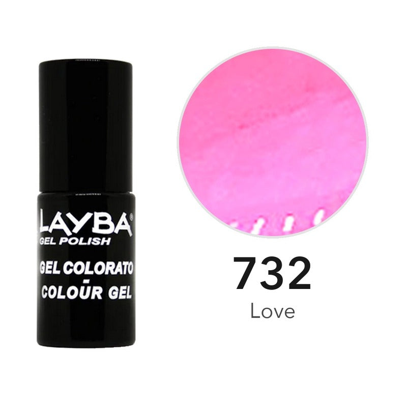 Layba Gel Polish 732 Love — flacone e colore