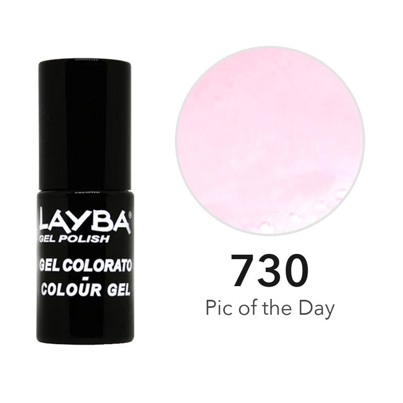 Layba Gel Polish 730 Pic of the Day — flacone e colore
