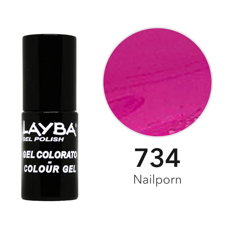Layba Gel Polish 734 Nailporn — flacone e colore