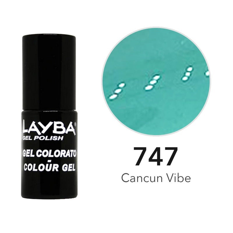 Layba Gel Polish 747 Cancun Vibe — flacone e colore