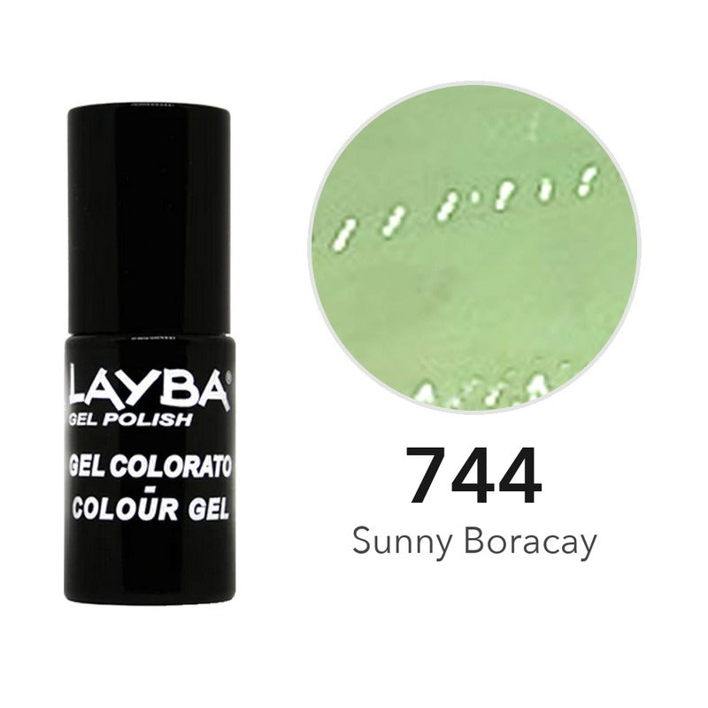 Layba Gel Polish 744 Sunny Boracay — flacone e colore