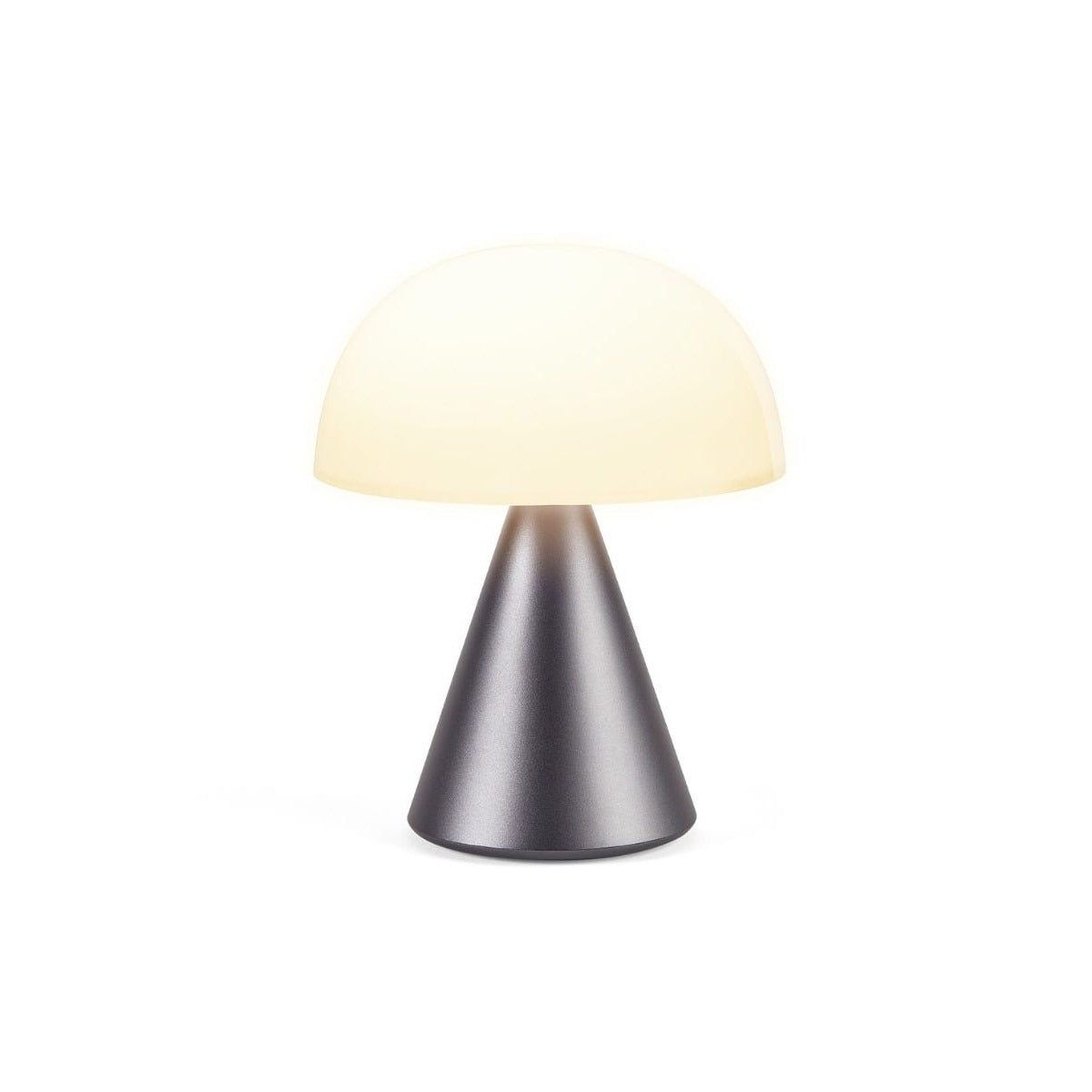 Lexon Mina L lampada da tavolo senza fili ricaricabile gun metal, luce calda