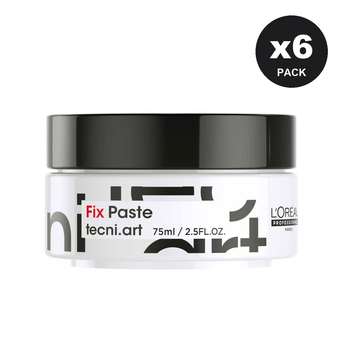 L'Oréal Professionnel Tecni.Art Fix Paste 75 ml — pack promo 6 vasetti