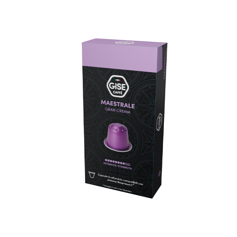 Gise Caffè Maestrale Gran Crema, 10 capsule compatibili Nespresso — foto prodotto