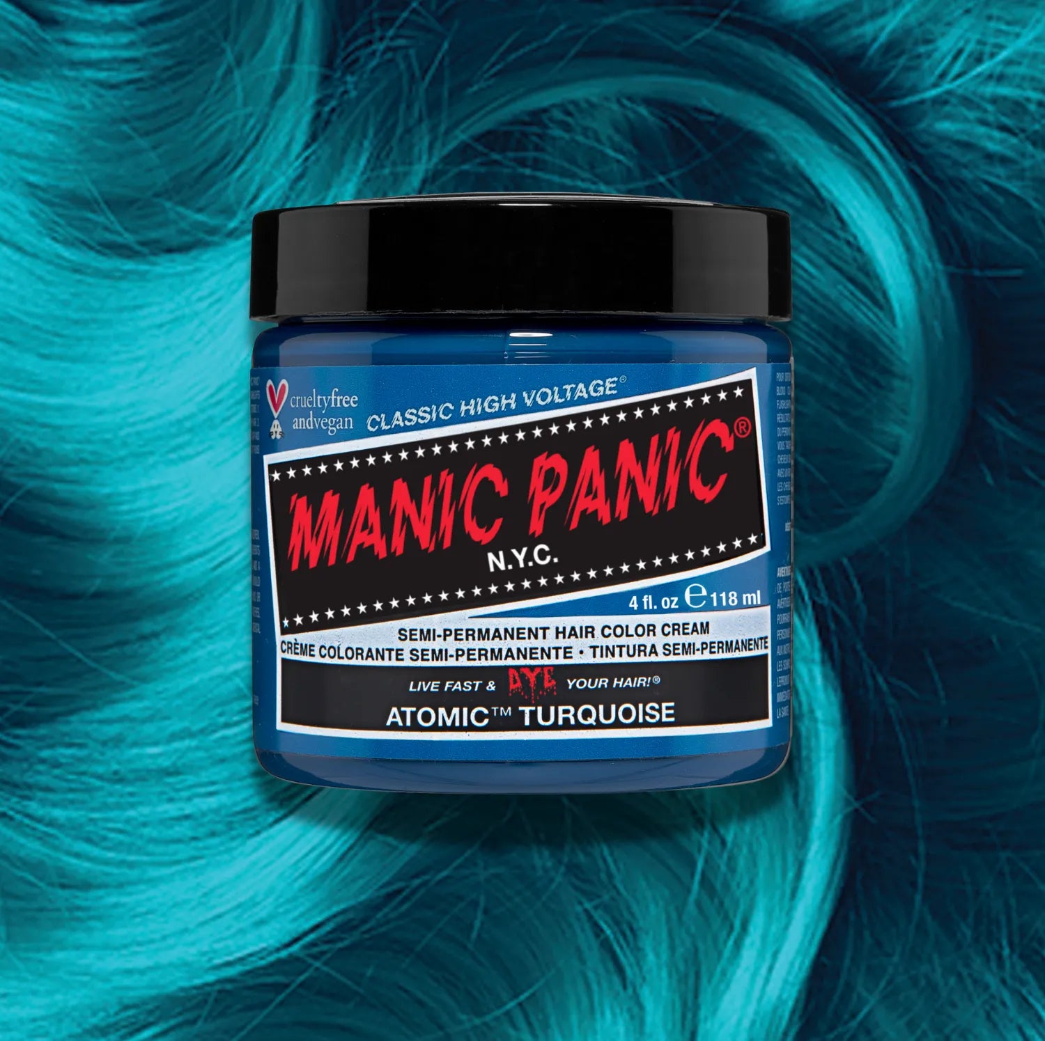 Manic Panic Atomic Turquoise — colorazione semi-permanente 118 ml