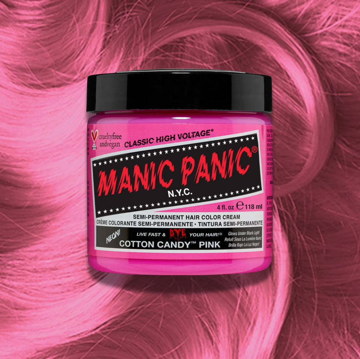 Manic Panic Cotton Candy Pink — colorazione semi-permanente 118 ml