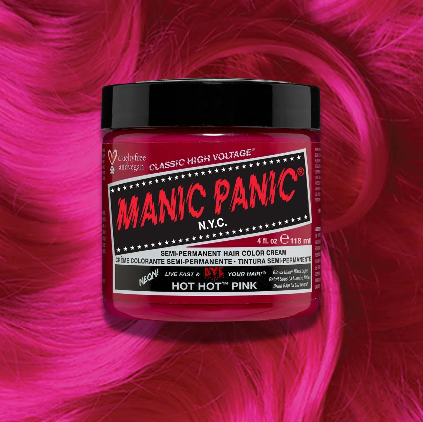 Manic Panic Hot Hot Pink — colorazione semi-permanente 118 ml