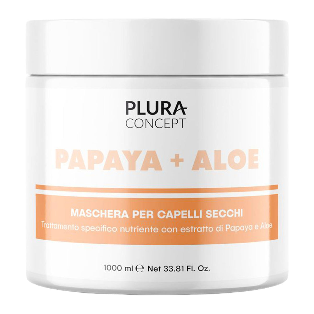 Maschera Plura Concept Papaya e Aloe per capelli secchi, vasetto da 1000 ml