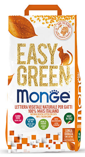 Monge Easy Green 100% mais italiano — lettiera vegetale per gatti