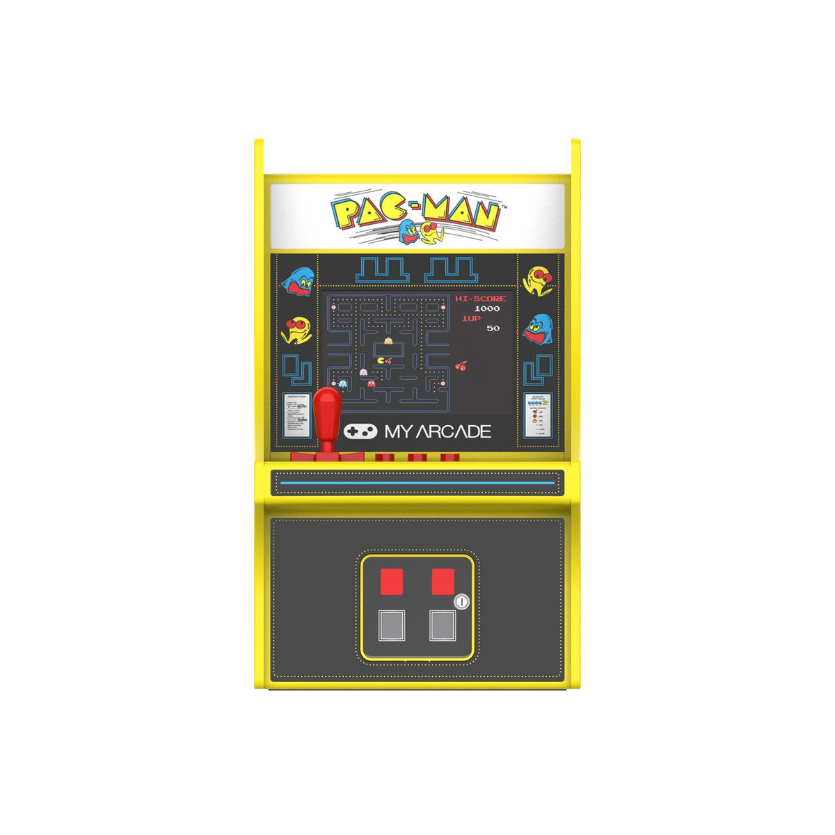 Mini cabinato arcade My Arcade Pac-Man Micro Player, vista frontale