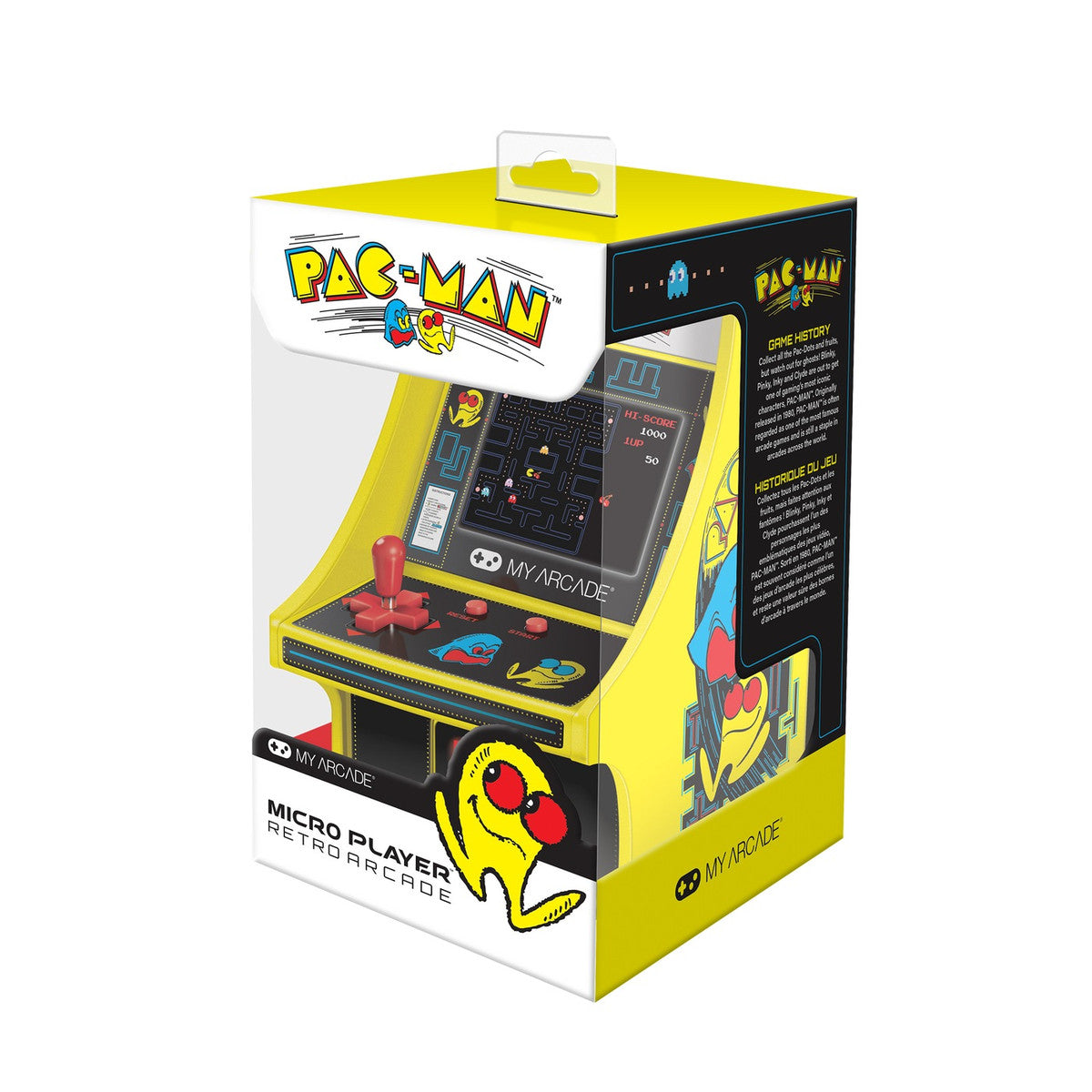 Mini cabinato arcade My Arcade Pac-Man Micro Player, nella confezione