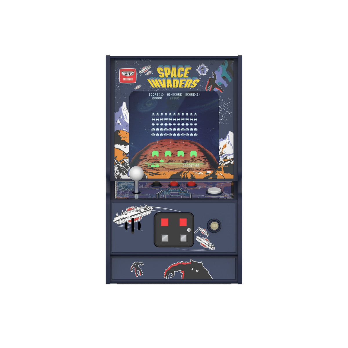 Mini cabinato arcade My Arcade Space Invaders Micro Player, vista frontale