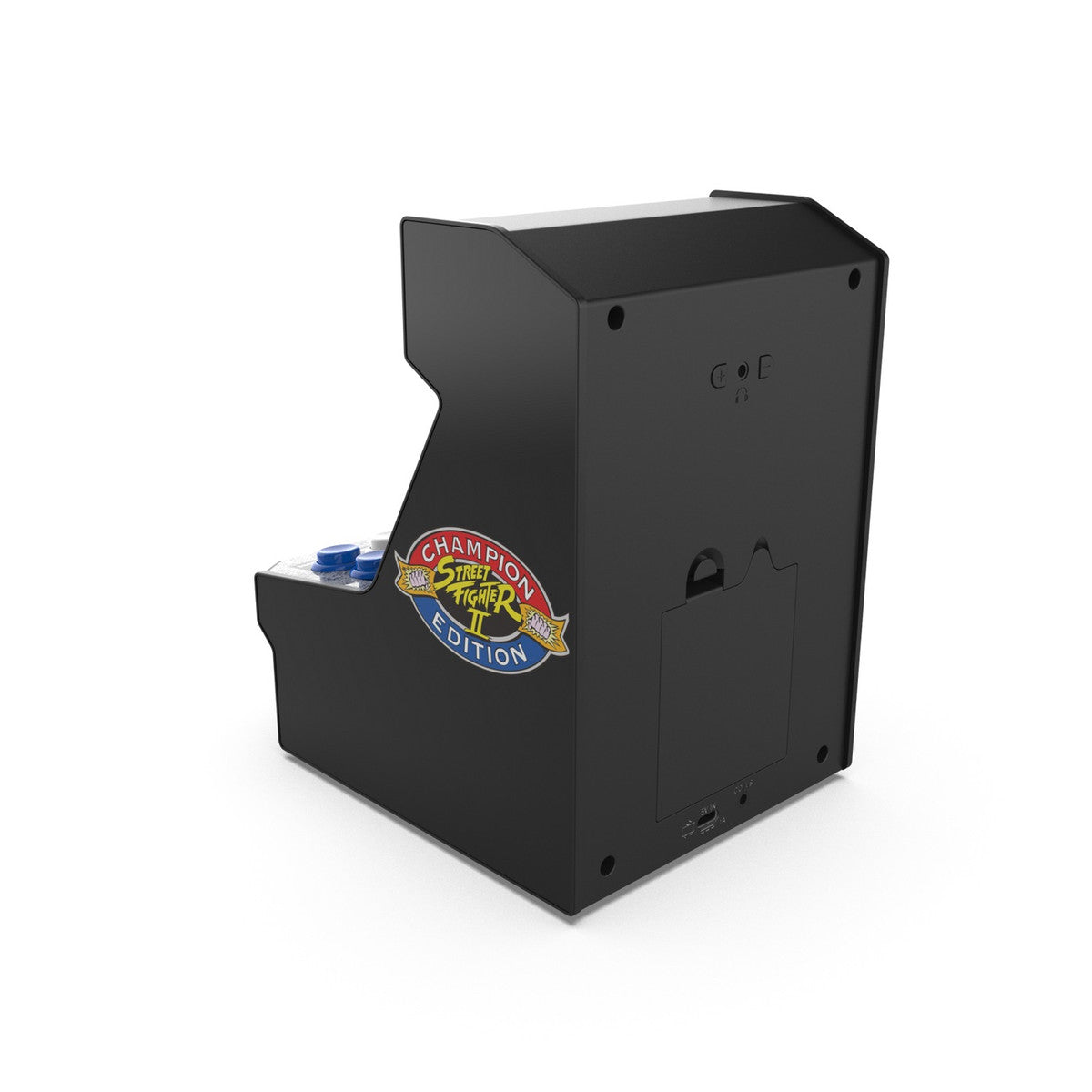Mini cabinato arcade My Arcade Street Fighter II Champion Edition Micro Player, vista da dietro