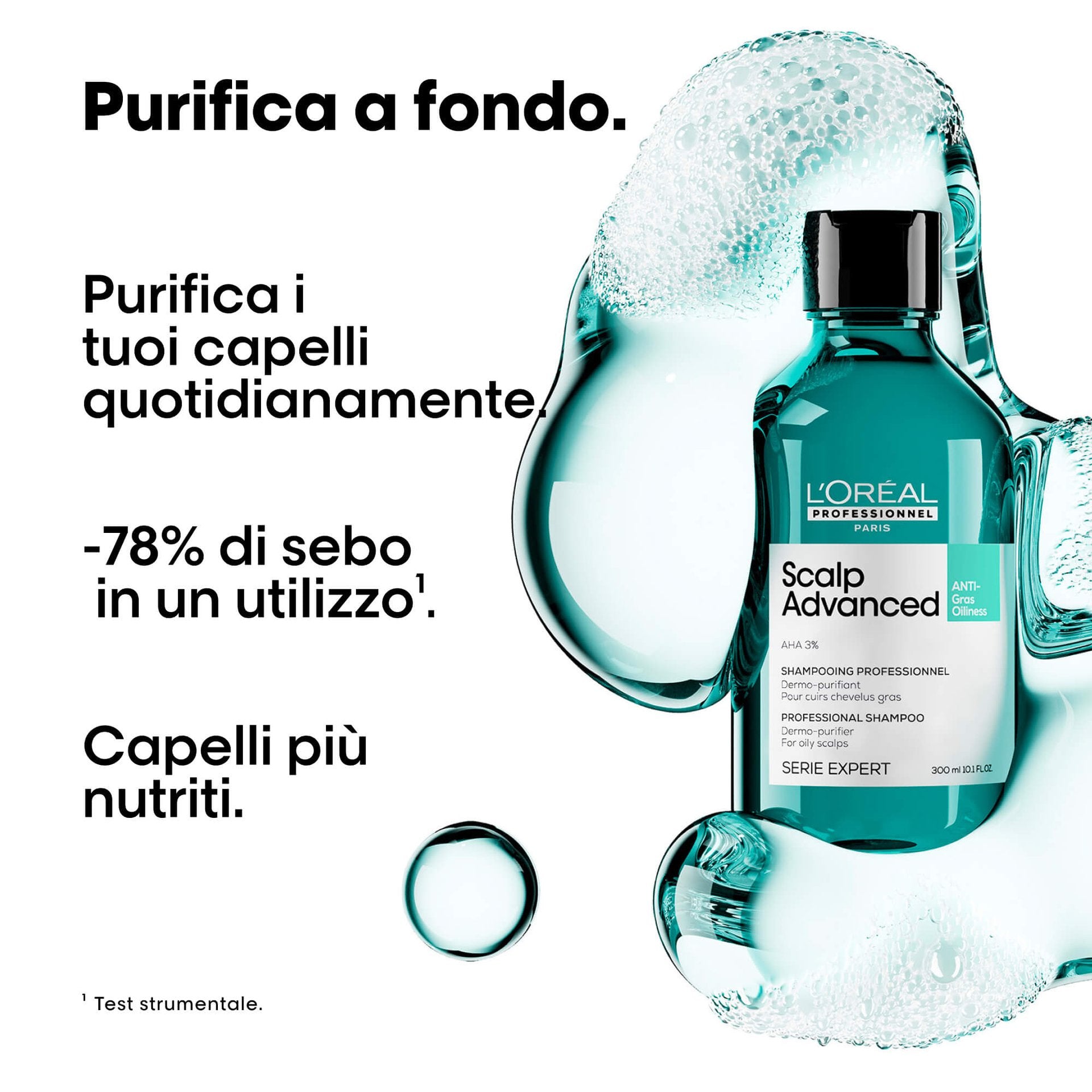 L'Oréal Scalp Advanced Anti-Oiliness — shampoo dermo-purificante 500 ml