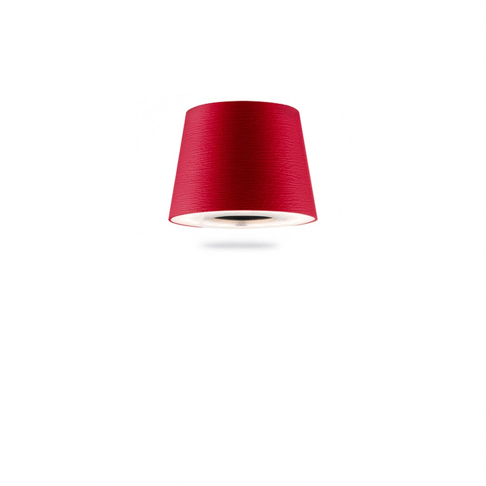 Lampada per bottiglia One-Light Moon rosso lava, il paralume