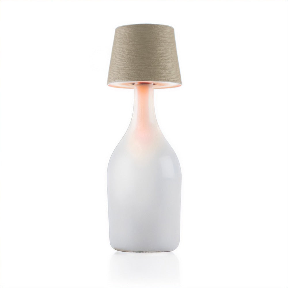 Lampada per bottiglia One-Light Moon sabbia, sulla bottiglia