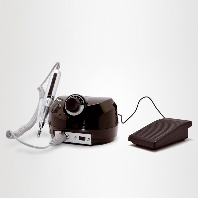Fresa per unghie Perfect Beauty Faster 35.000 nera con manipolo e pedale