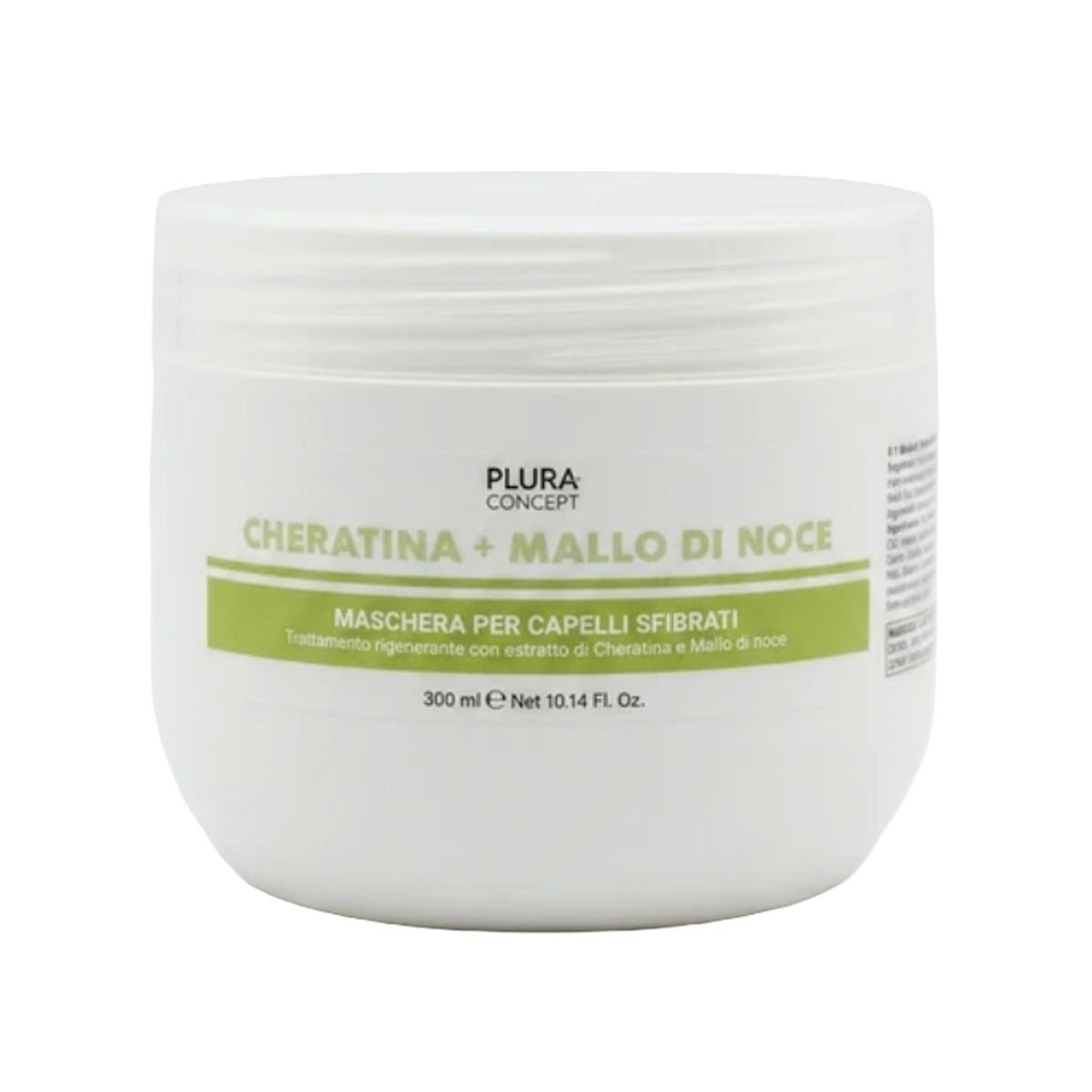 Maschera Plura Concept Cheratina e Mallo di Noce per capelli sfibrati, vasetto da 300 ml