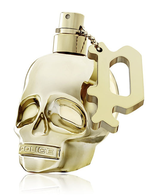 Police To Be Born to Shine for Man Eau de Toilette, flacone a teschio oro