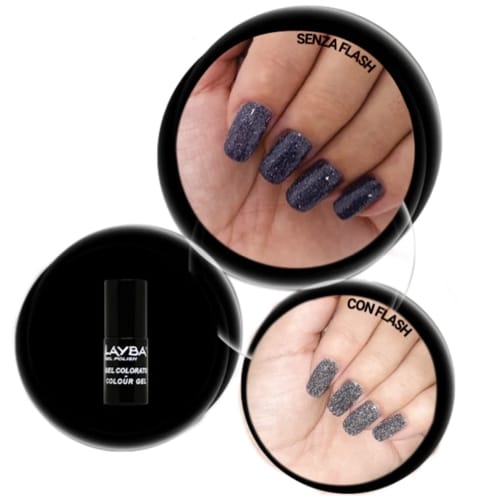 Layba Gel Polish Disco 756 Feel It — senza e con flash