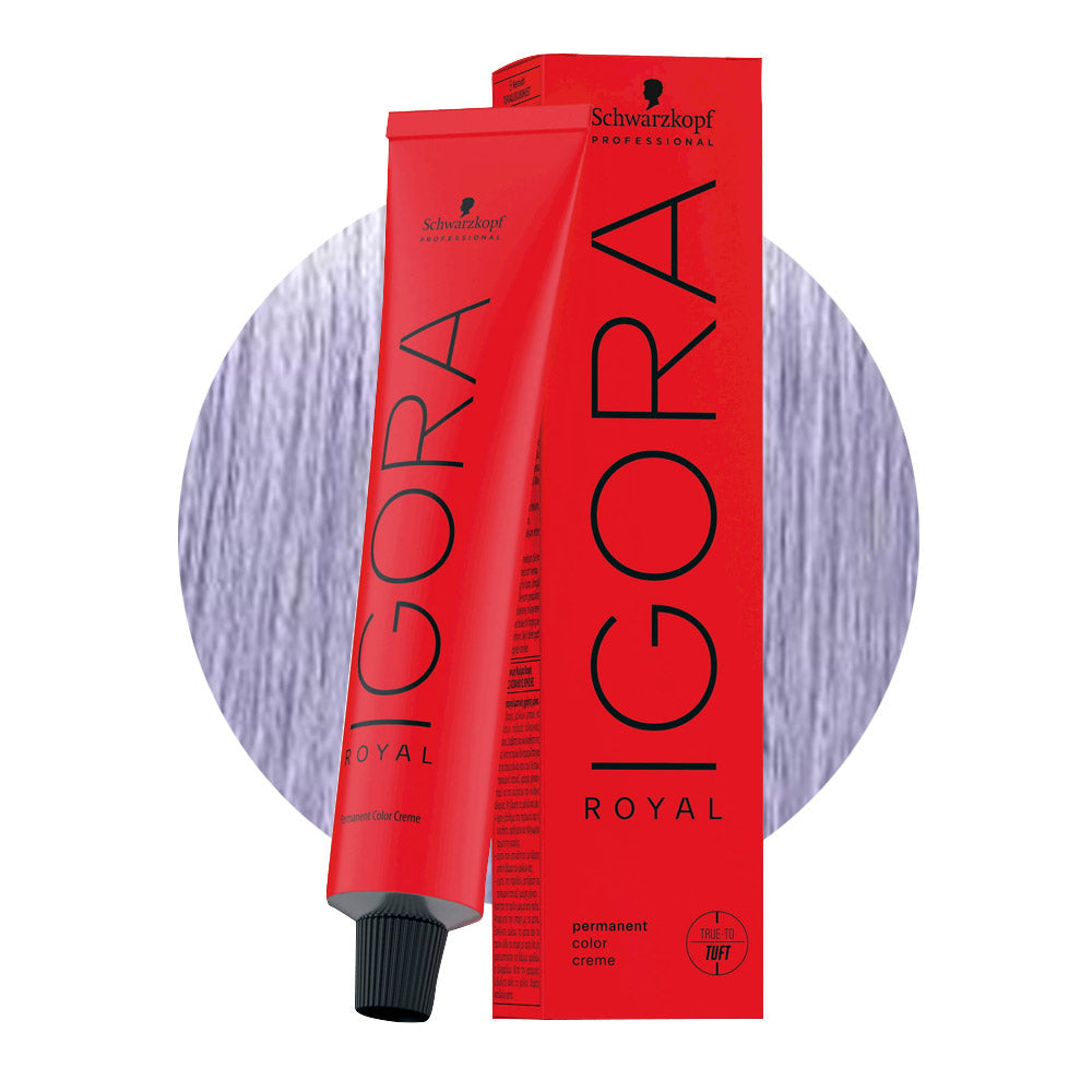 IGORA ROYAL 0-11 concentrato antigiallo (neutralizzante cendré) — tubo 60 ml e ciocca colore