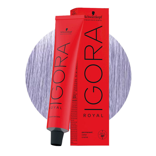IGORA ROYAL 0-11 concentrato antigiallo (neutralizzante cendré) — tubo 60 ml e ciocca colore