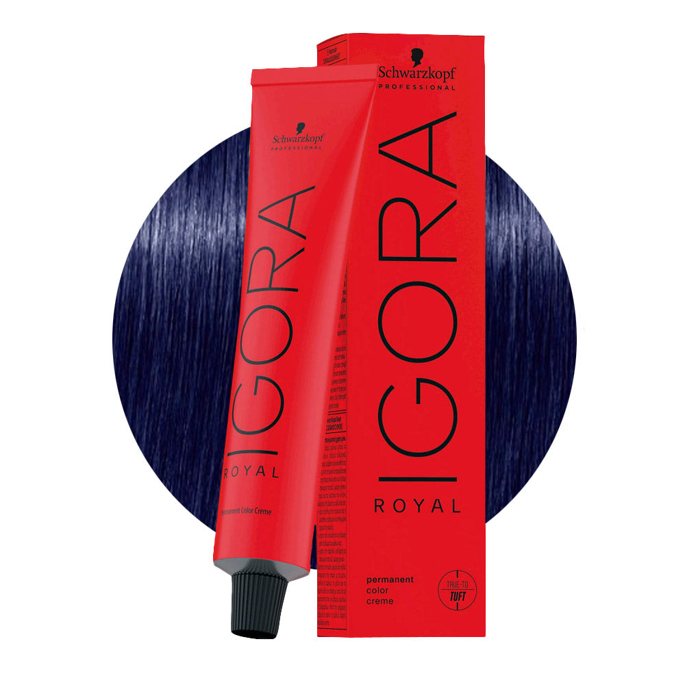 IGORA ROYAL 0-22 concentrato antiarancio (neutralizzante cenere) — tubo 60 ml e ciocca colore