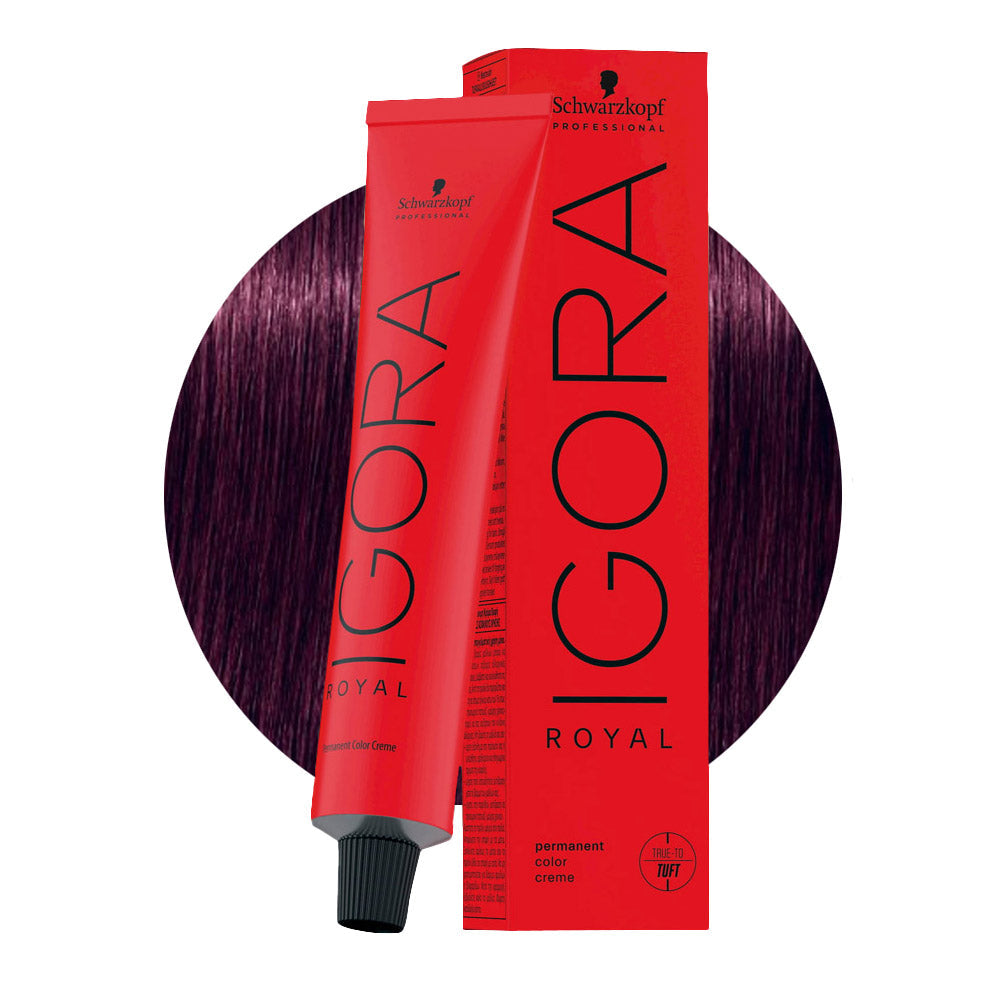 IGORA ROYAL 0-99 concentrato violetto — tubo 60 ml e ciocca colore