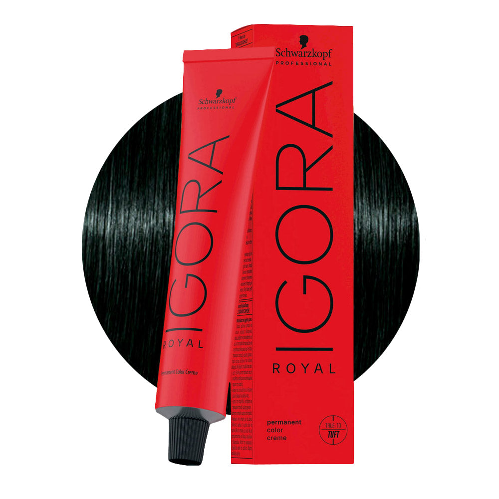 IGORA ROYAL 3-22 castano scuro cenere extra — tubo 60 ml e ciocca colore